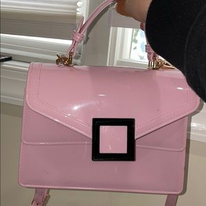 pink hand bag